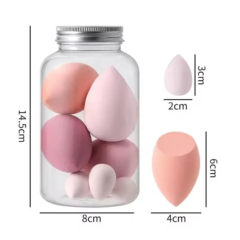 14pcs Makeup Sponge Set Canned High Quality Non-Latex Soft For Liquid Bb Cream Powder Application Dry Wet Dual-Use Powder Puff