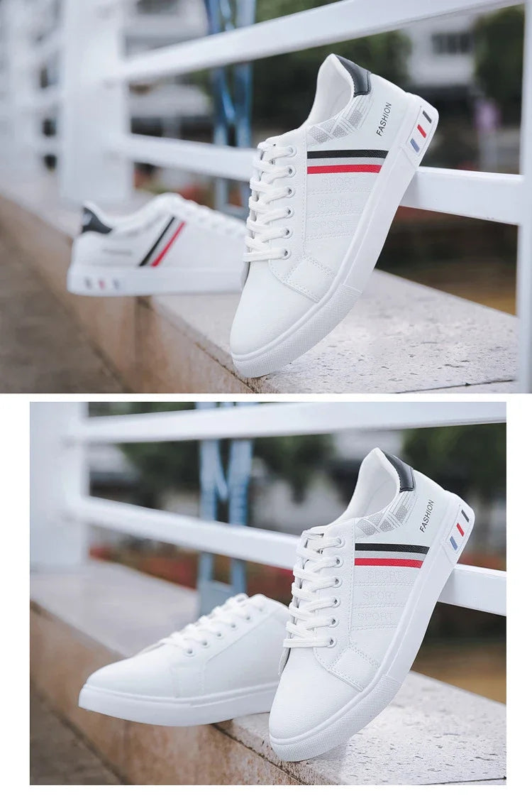 Summer Men Sneakers Casual Vulcanized Shoes Lightweight Breathable Flat White Luxury Shoes for Men Tenis Shoes Tênis Masculino