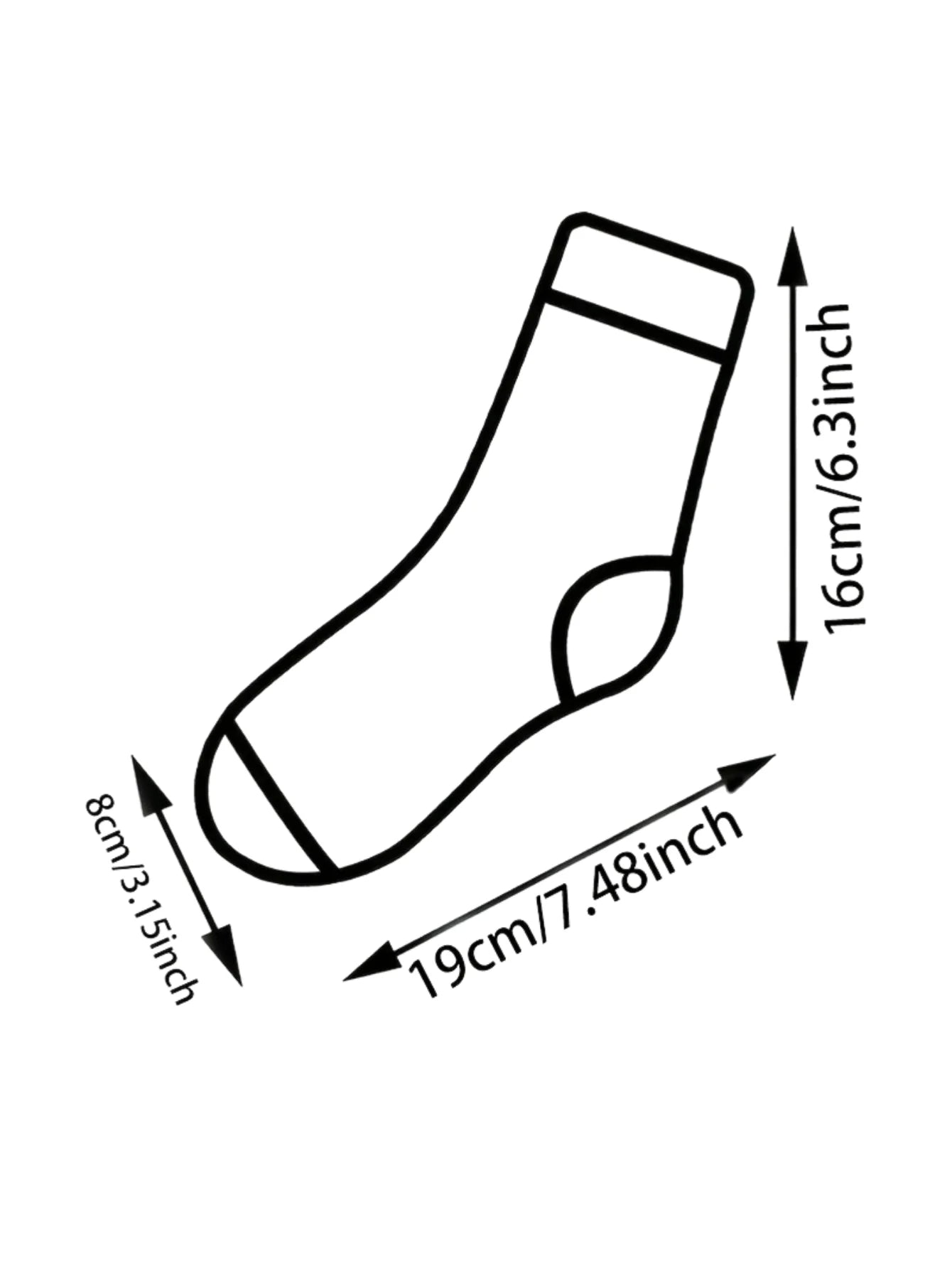 3/ 6 pairs Striped mid-calf socks, crew socks, comfortable and breathable, women's white socks, suitable for daily sports wear