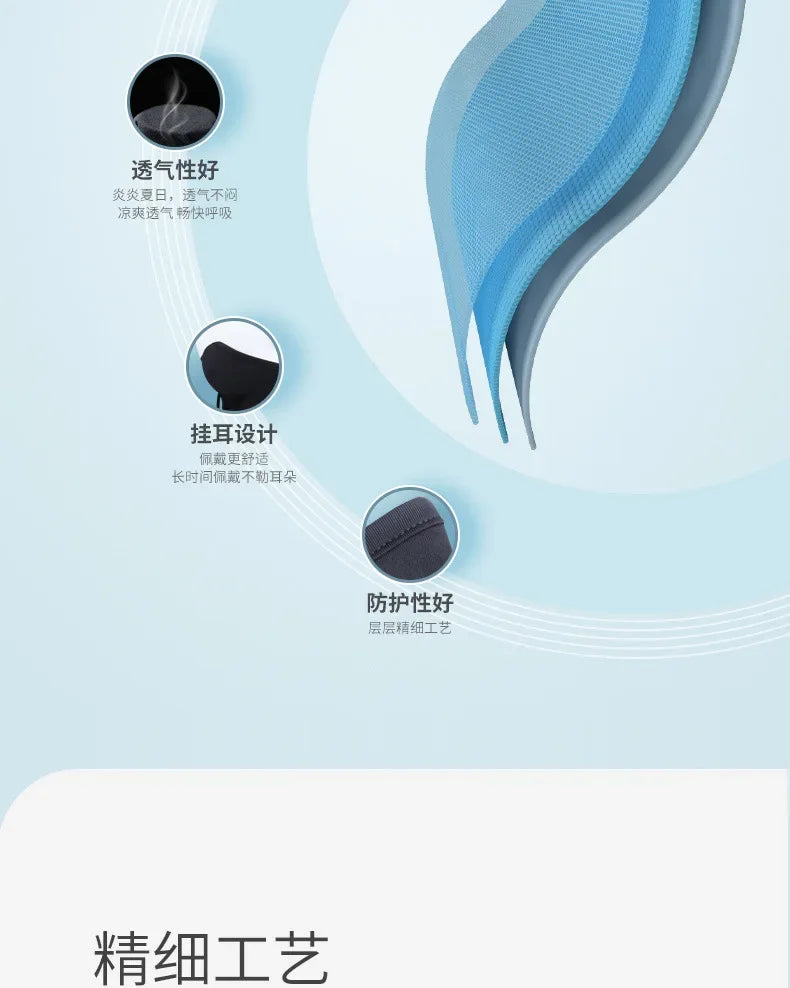 Reflective Nigh Riding Half Face Mask Summer Ice Silk Sunscreen Dust-proof Neck Collar Scarf Sports Bandana Men Women
