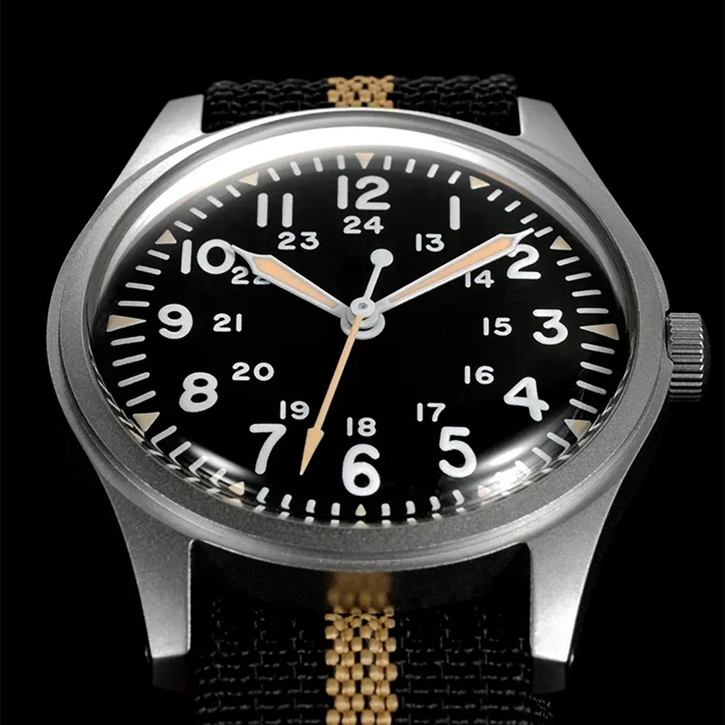 2025 New RDUNAE RA03 34.5mm Military Men Vintage Quartz Watch G10 Miyota 2035 Watches K1 Mineral Glass Stainless Steel Wristwatc