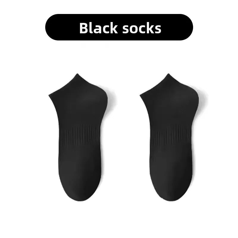100 Cotton Xinjiang Socks for Men Women Unisex Sports Socks Black White Solid Color Anti Odor Short Socks for All Seasons Couple