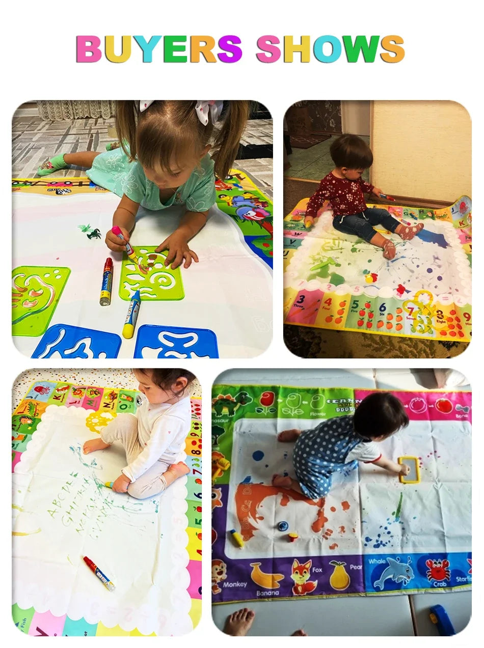 Oversized Magical Water Canvas pens Montessori Toys Learning Blanket Writing  Drawing Repeated Graffiti Painting  toy