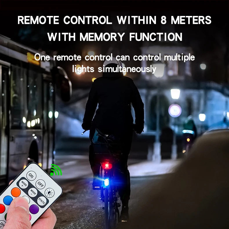 Wireless Light Aircraft Airplane Helicopter Warning Lights RGB Led Strobe lights Motorcycle Lights LED Flash with USB Charging