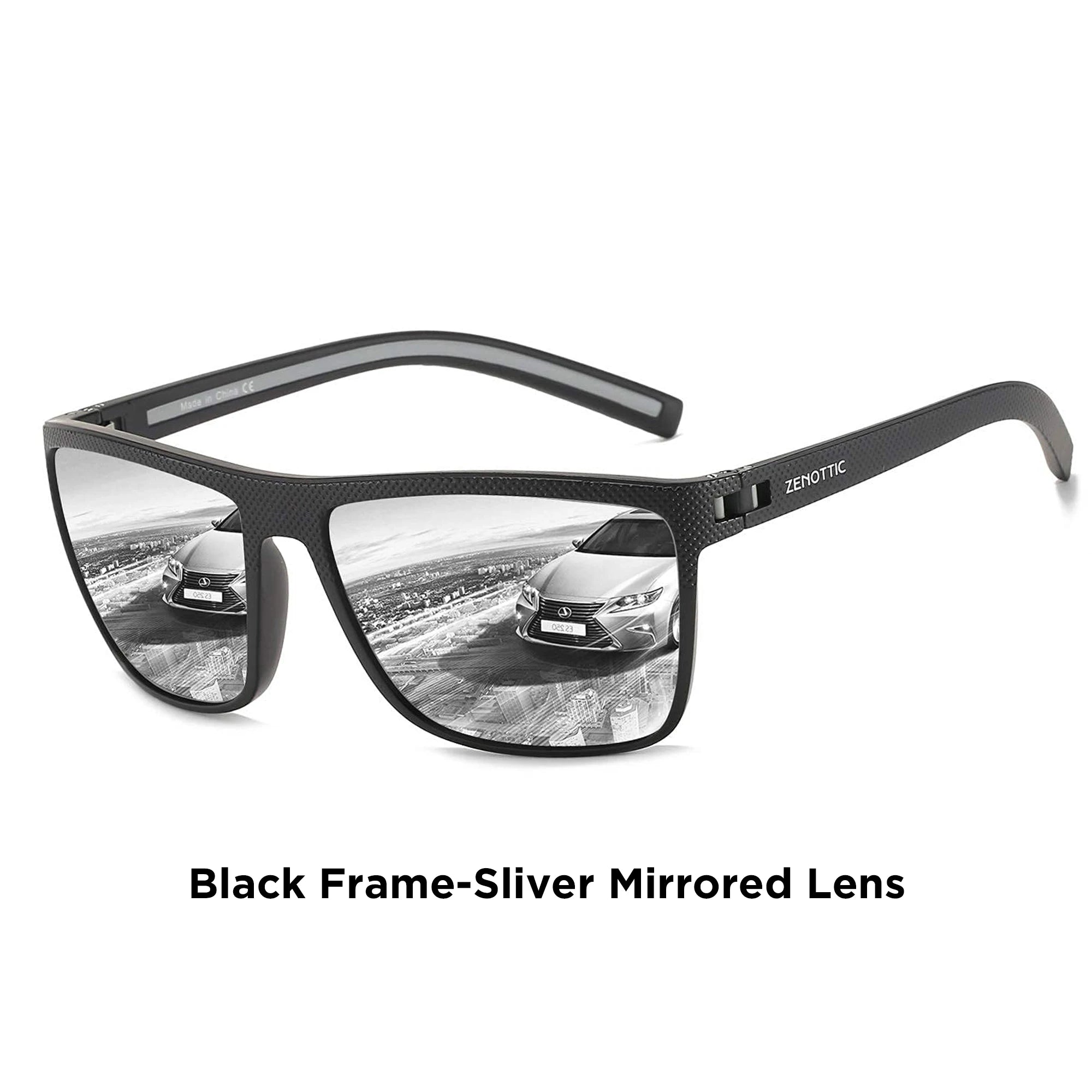 ZENOTTIC Fashion Polarized Sunglasses Shade for Women Men Lightweight TR90 Frame UV400 Protection Square Sun Glasses