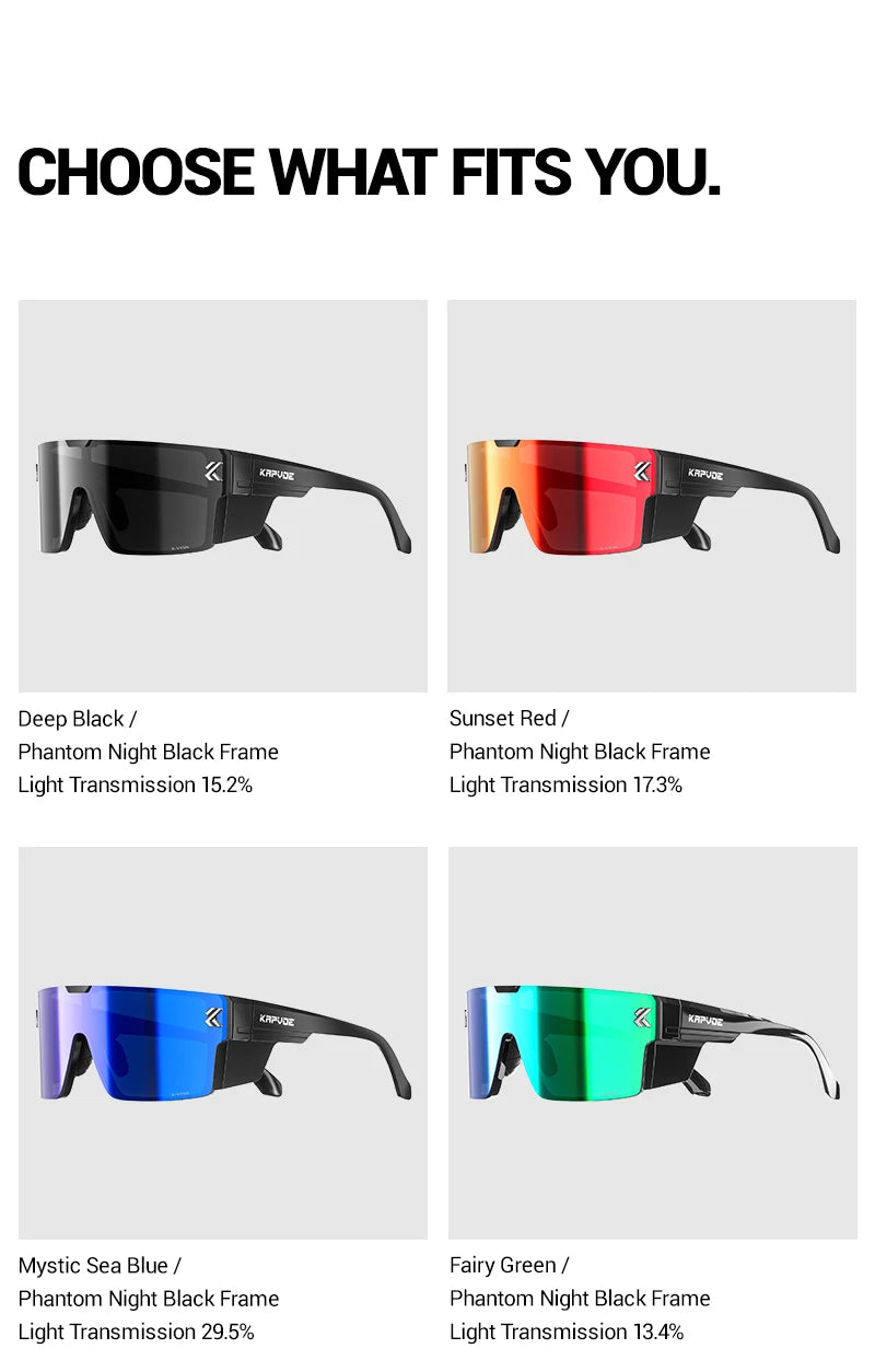 Kapvoe 2026 Hiking Eyewear Cycling Glasses Polarized MTB Bike Sunglasses UV400 Lenses Men Women Sunglasses Protective Glasses