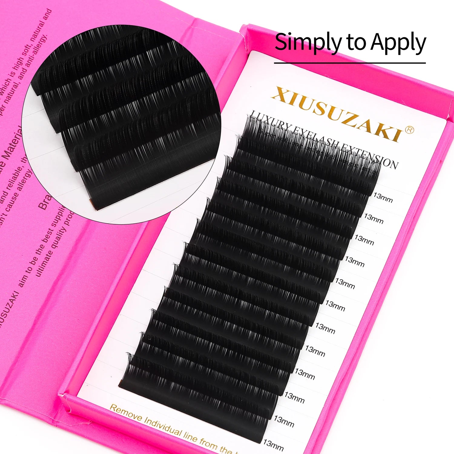 XIUSUZAKI YY Shape Black Brown Eyelashes Extensions Two Tips 2D YY False Lashes Natural Premade Volume Fans Individual Lashes