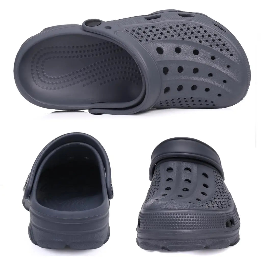Smile Pop Casual Men Clogs Slippers Band Summer Slippers Outdoor Non-slip Beach Cozy Men Shoes Soft EVA Home Breathable Slippers