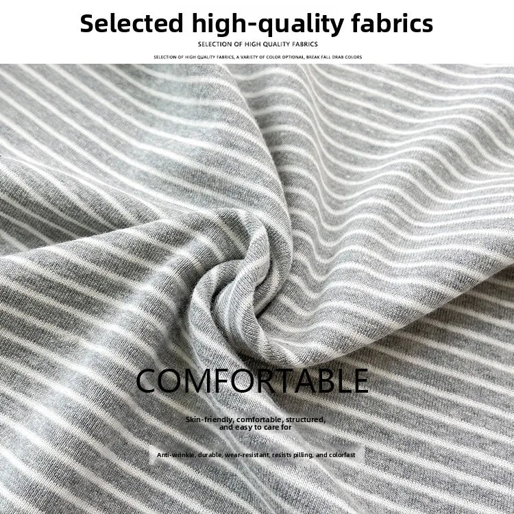 2026 New Women's Loose Fit Casual Stripe Short Sleeve T-Shirt Comfortable Breathable Cotton Polyester Blend Summer Top