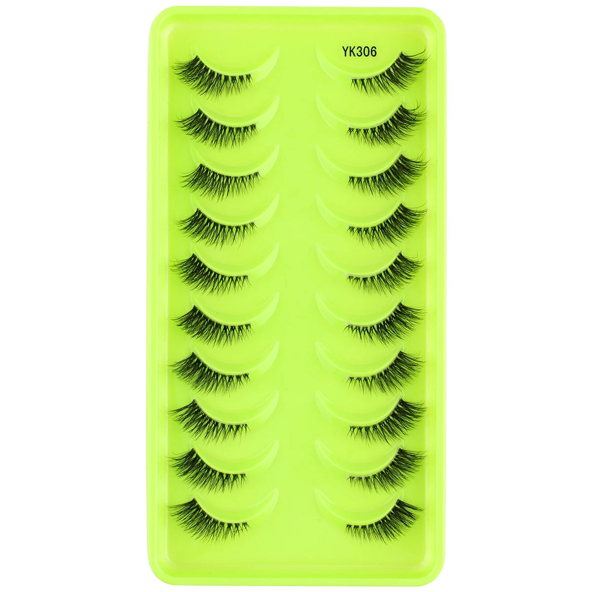 New Half Eyelashes 3/10Pairs Half Lashes Natural 3D Cat Eye Lashes Clear Stem False Eyelash Extension Makeup Faux Cils maquiagem