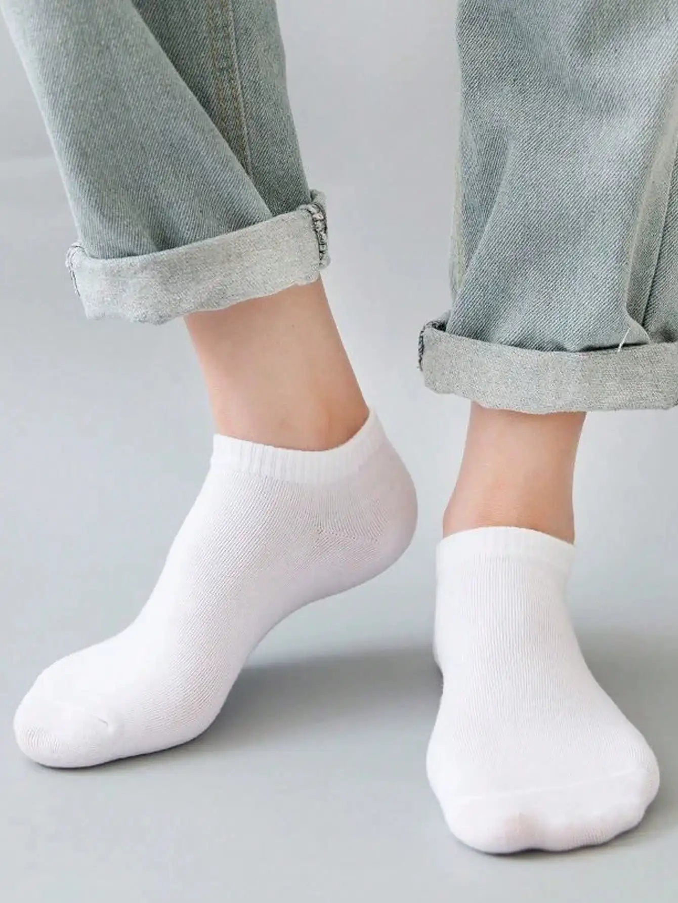 5/10/15 pairs of unisex boat socks, casual black, white and gray men's business socks, sweat-absorbent breathable