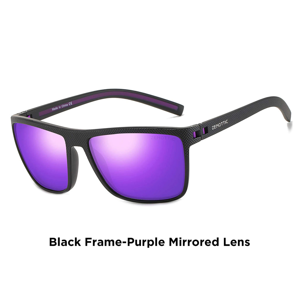 ZENOTTIC Fashion Polarized Sunglasses Shade for Women Men Lightweight TR90 Frame UV400 Protection Square Sun Glasses