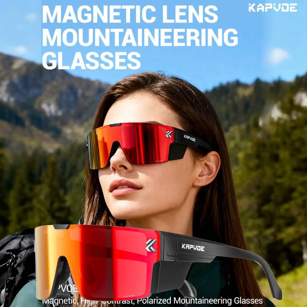 Kapvoe 2026 Hiking Eyewear Cycling Glasses Polarized MTB Bike Sunglasses UV400 Lenses Men Women Sunglasses Protective Glasses
