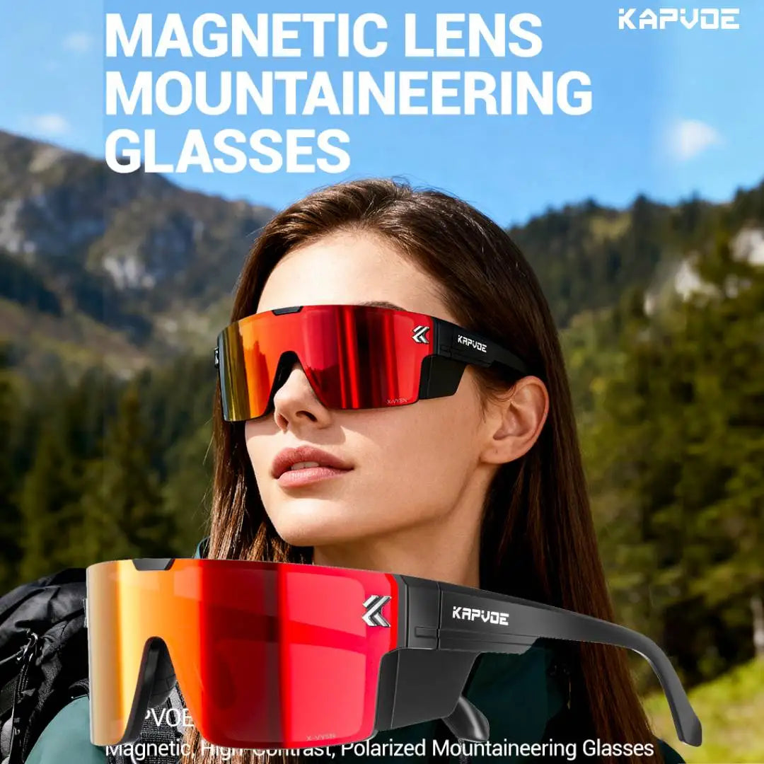 Kapvoe 2026 Hiking Eyewear Cycling Glasses Polarized MTB Bike Sunglasses UV400 Lenses Men Women Sunglasses Protective Glasses