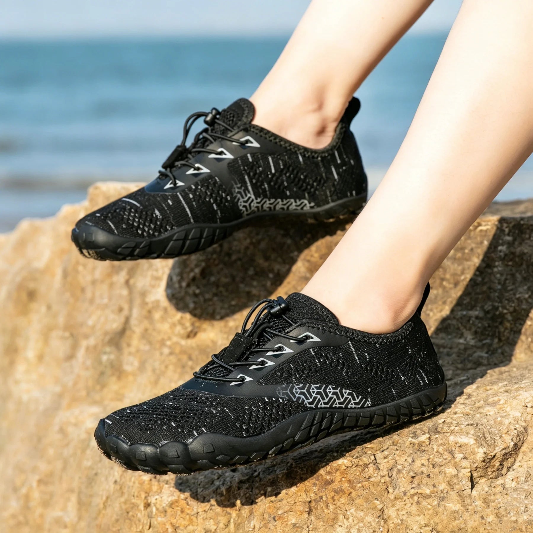Wide Toe Zero Barefoot Shoes Mens Minimalist Water Shoes Breathable for Walking Rock Climbing Wrestling Trail Running Sneakers