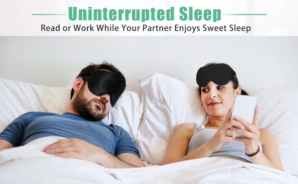 Silk Sleep Mask 100% Real Natural Pure Silk Eye Masks with Adjustable Strap for Sleeping Blocks Light Reduces Puffy Eyes Gifts