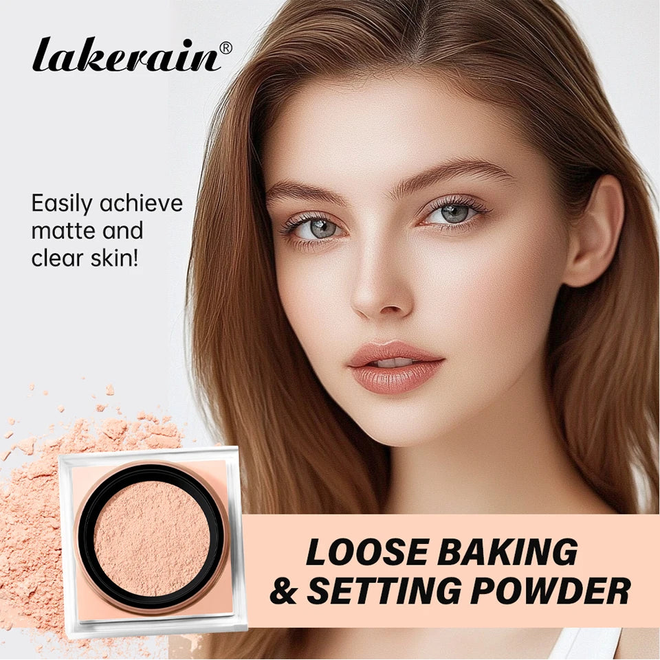 Loose Baking Setting Powder Long Lasting Oil Control Natural Face Matte Waterproof Brightening Loose Powder Makeup Cosmetics