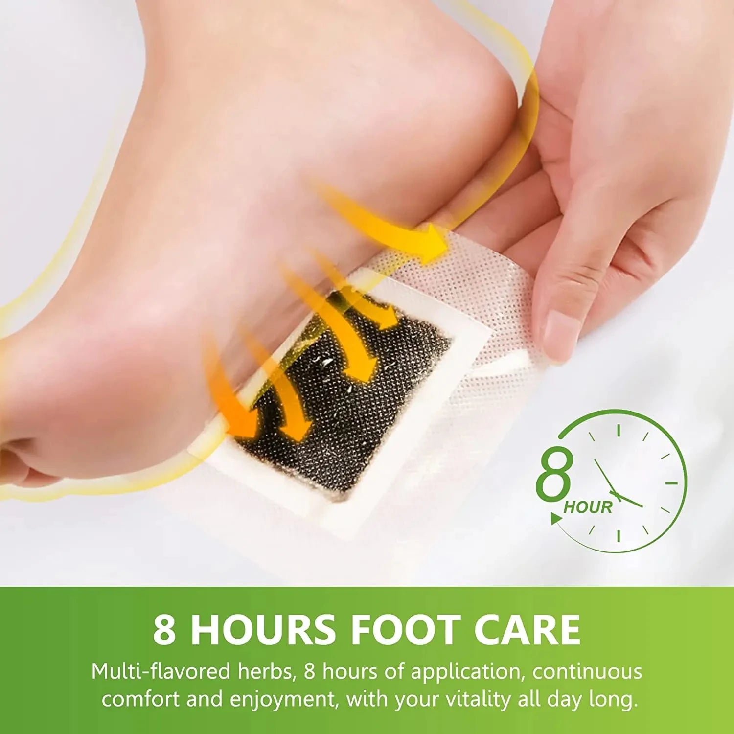 Chinese Medicine Foot Patch Organic Ginger Wormwood Foot Patch Stress Relief Feet Deep Sleep Detox Sticker Foot Care Tools