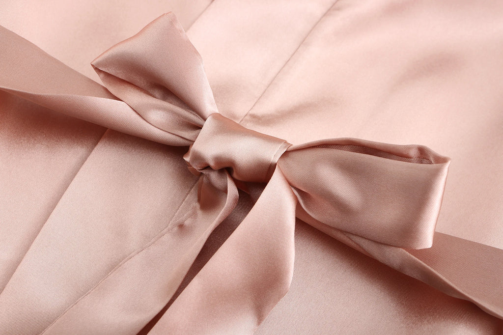 Bride Bridesmaid Wedding Robe Kimono Bathrobe Gown Nightgown Casual Satin Short Women Sexy Nightwear Sleepwear YS1666