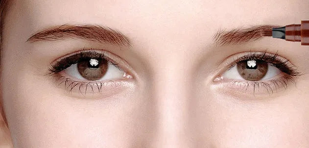 4 Point Eyebrow Pencil 4 Prong Tip Eyebrow Pen 4 Fork Eyebrow Pencil Waterproof Liquid Eyebrow Pencil Long Lasting Like Real