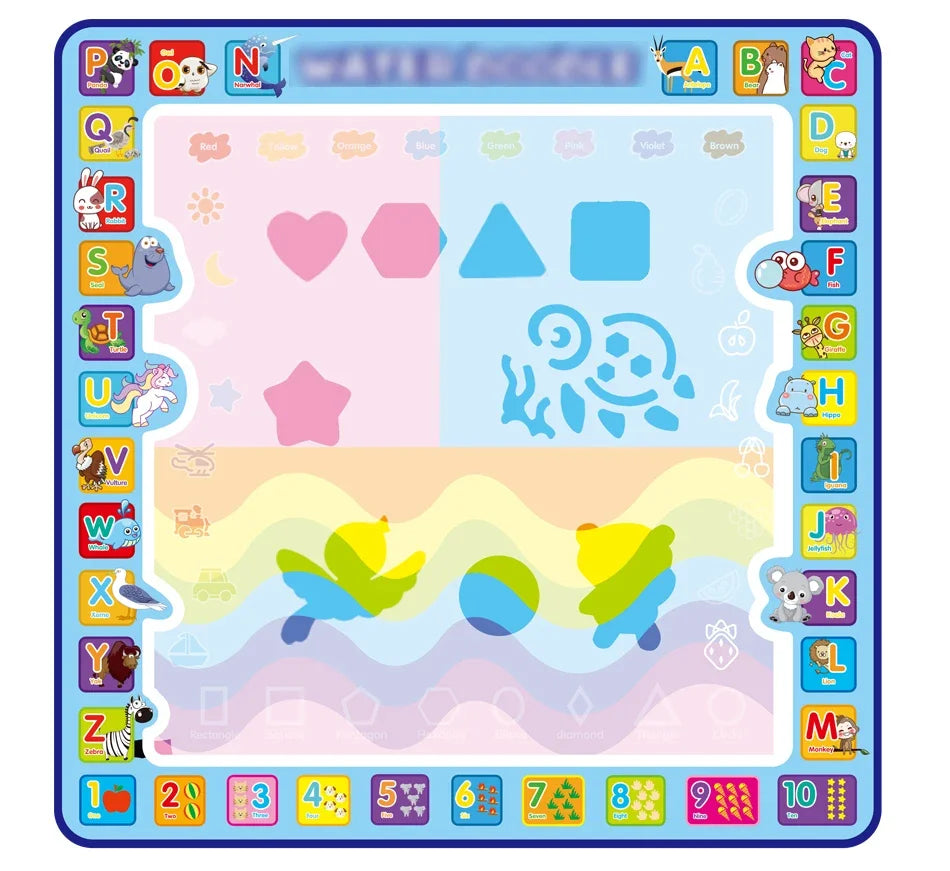 Oversized Magical Water Canvas pens Montessori Toys Learning Blanket Writing  Drawing Repeated Graffiti Painting  toy