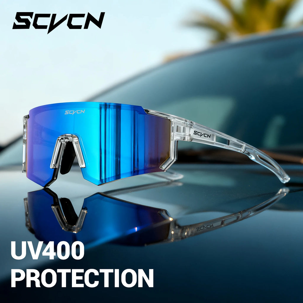 SCVCN Fashion Sunglasses for Men Women Sports Glasses Hiking Eyewear Outdoor Cycling  MTB Bike Mountain UV400 Skiing Goggles