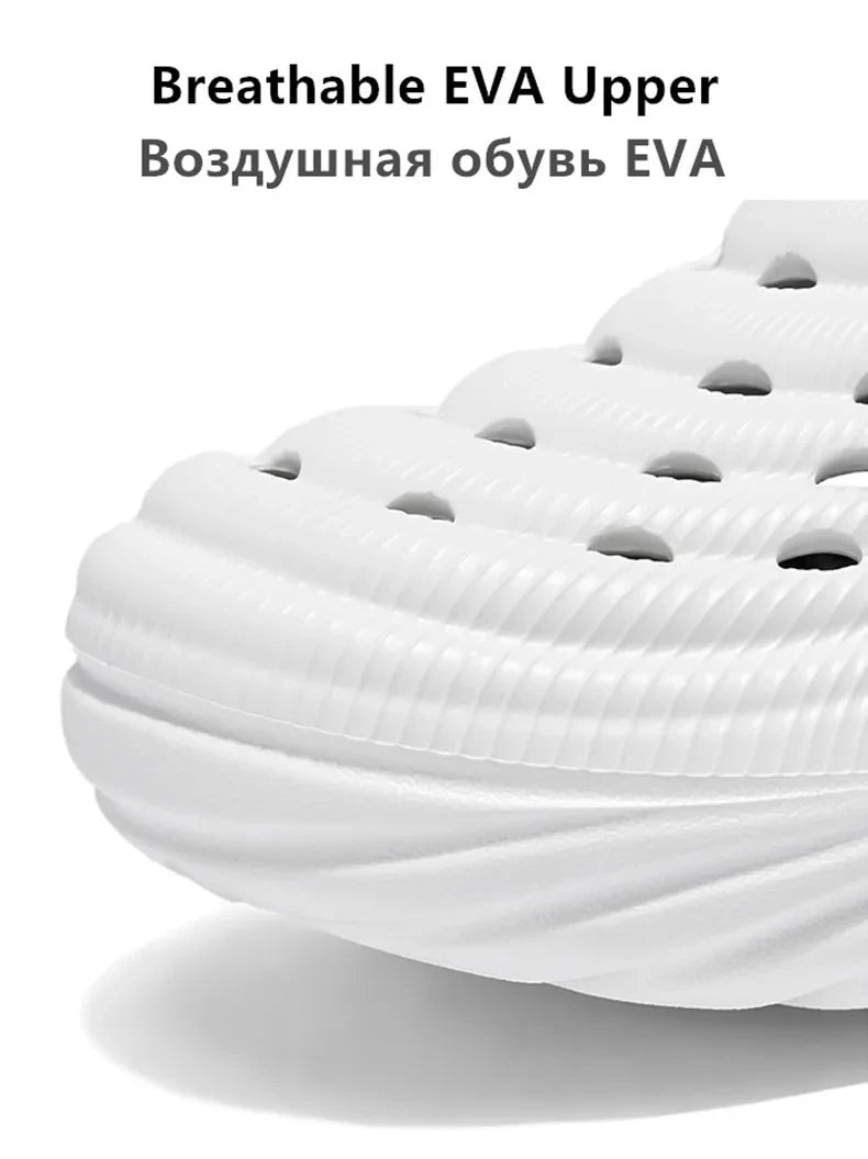 New Couple Models Hole Shoes Summer Women's Sandals Beach Lightweight Men's Slippers Baotou Waterproof Sandals Slippers Men