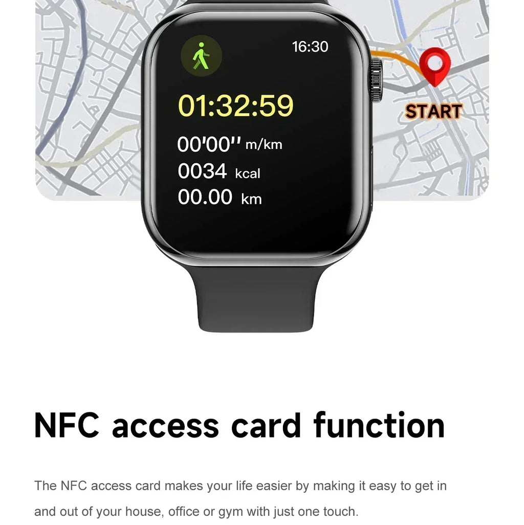 New GPS Smart Watch Series 10 For Apple Watch 10 Memory Music Video Bluetooth Call Waterproof NFC Smartwatch For Android IOS