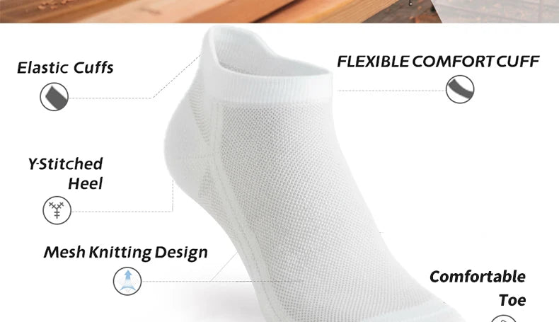 10/20 Pairs Men's Ankle Socks, Breathable Mesh Sports Socks, Casual Athletic Summer Thin Short Socks