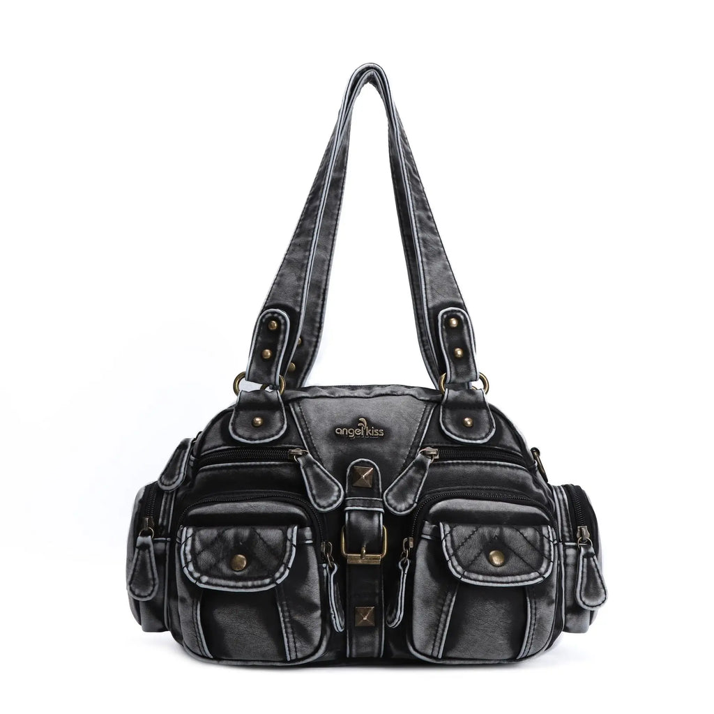 Vintage Women Handbags Satchel Top-handle Handbag PU Shoulder Bag Dumpling Pack Give Gifts Shoulder Bags Phone Money Pack