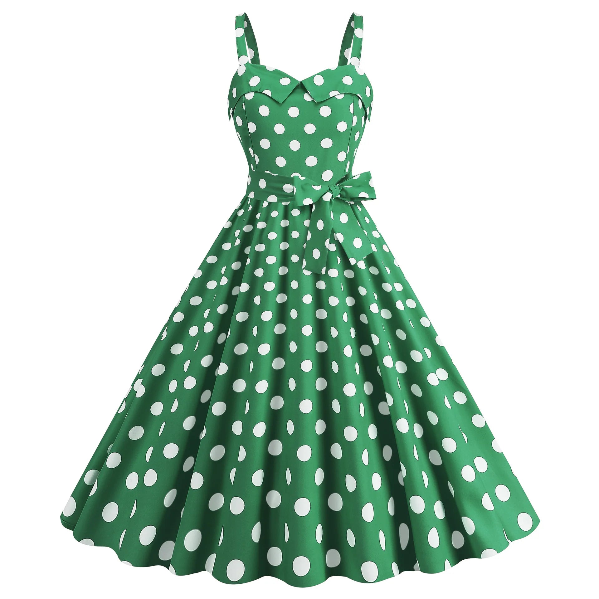 Elegant Women Pink Polka Dot Dress Summer Robe Hepburn 1950s 60s Vintage Sexy Halter Rockabilly Retro Party Dresses 2026 Vestido