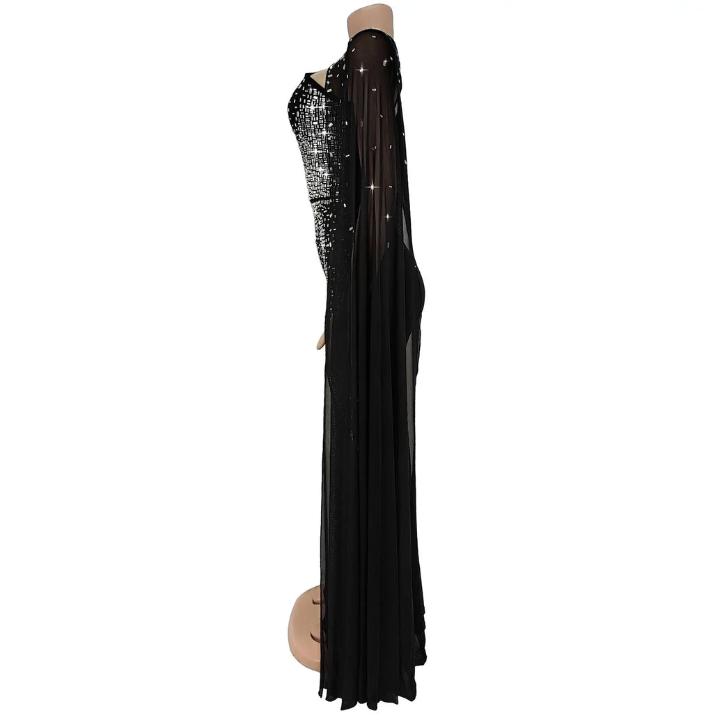 African Dresses For Women 2025 New Elegant Africa Clothing Turkey Wedding Party Long Dress Luxury rhinestone party dress Outfits