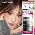 LAKANAKU Narrow Spire Eyelashes Extension Anime Lashes Spire Clusters Manga Style Feather Lightweight Premade Fans Extension