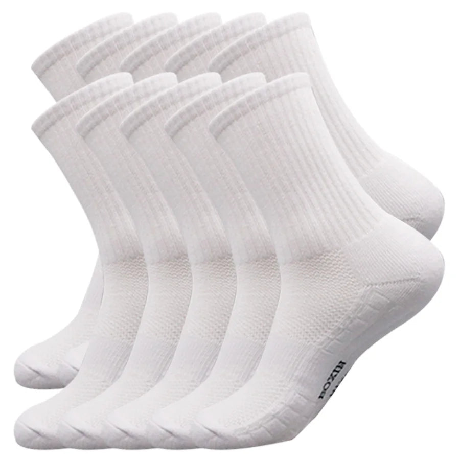 5/10/20 Pairs New Cool Men Black White Warm Socks Set Autumn Winter Male Solid Color Sport Short Socks For Men Dropshipping
