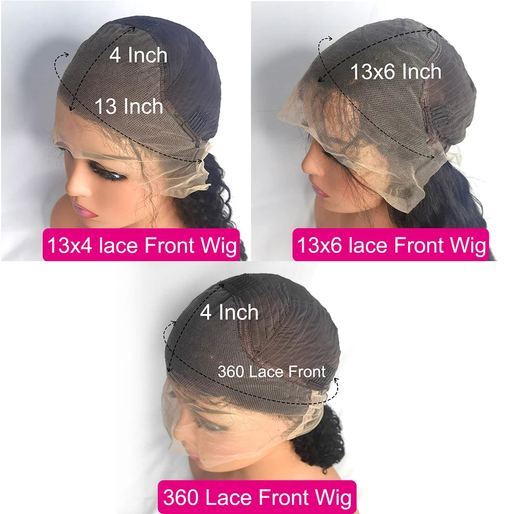 44 Inch Body Wave 13x6 Hd Transparent Lace Frontal Human Hair Wig 360 Brazilian Pre Plucked Lace For Women 13x4 Lace Front Wigs
