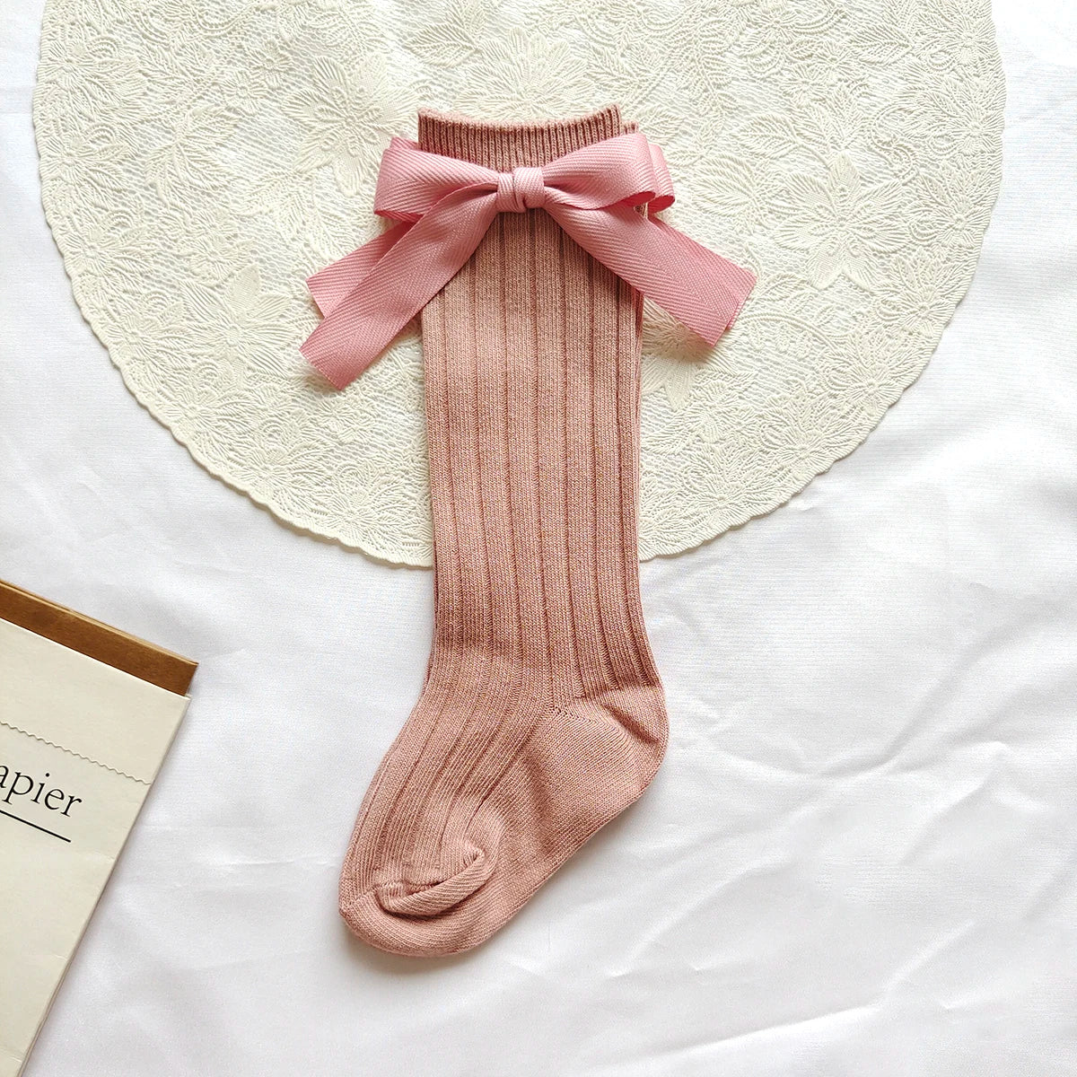 14 Colors Princess Girls Long Sock Big Bowknot Infant Baby Stockings Kids Cotton Sock Knee High Breathable Soft Children Socken