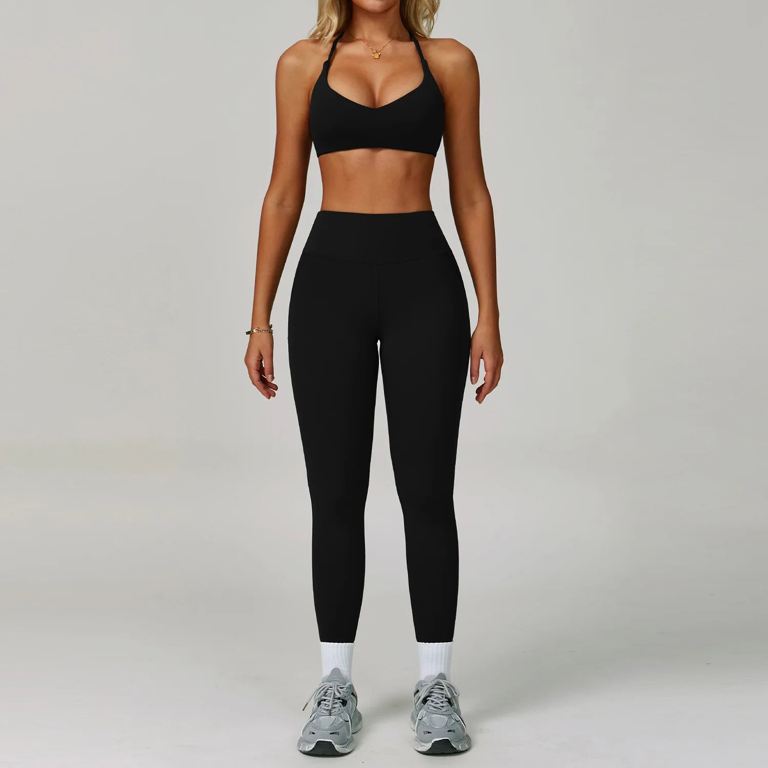 Hearuisavy Women's Running Comfort 2Pcs Sports Pants Set High Waist Push Up Workour Sportswear Casual Cycling Jogging Yoga Bras