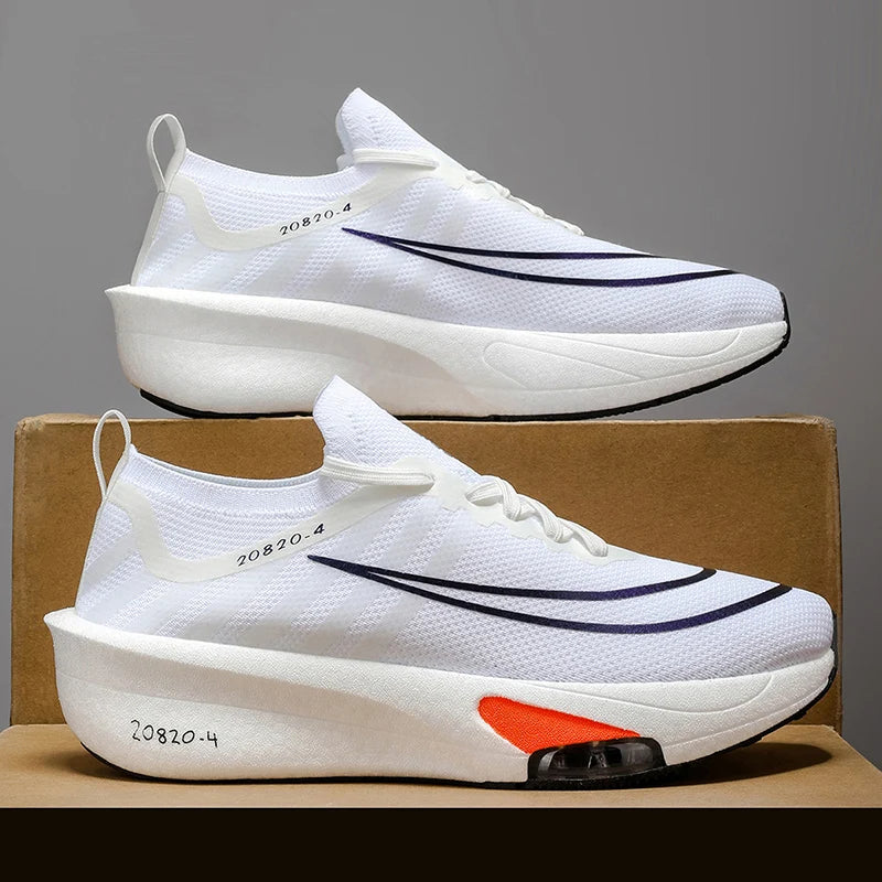 Men's Lightweight Running Shoes - Breathable Low-Top Sneakers with Cushioned Soles, Arch Support, and Anti-Slip Texture - Knit Fabric and Mesh Design, Suitable for Marathon, Gym, Jogging, and Gymnastics - Gradient Color - Sne
