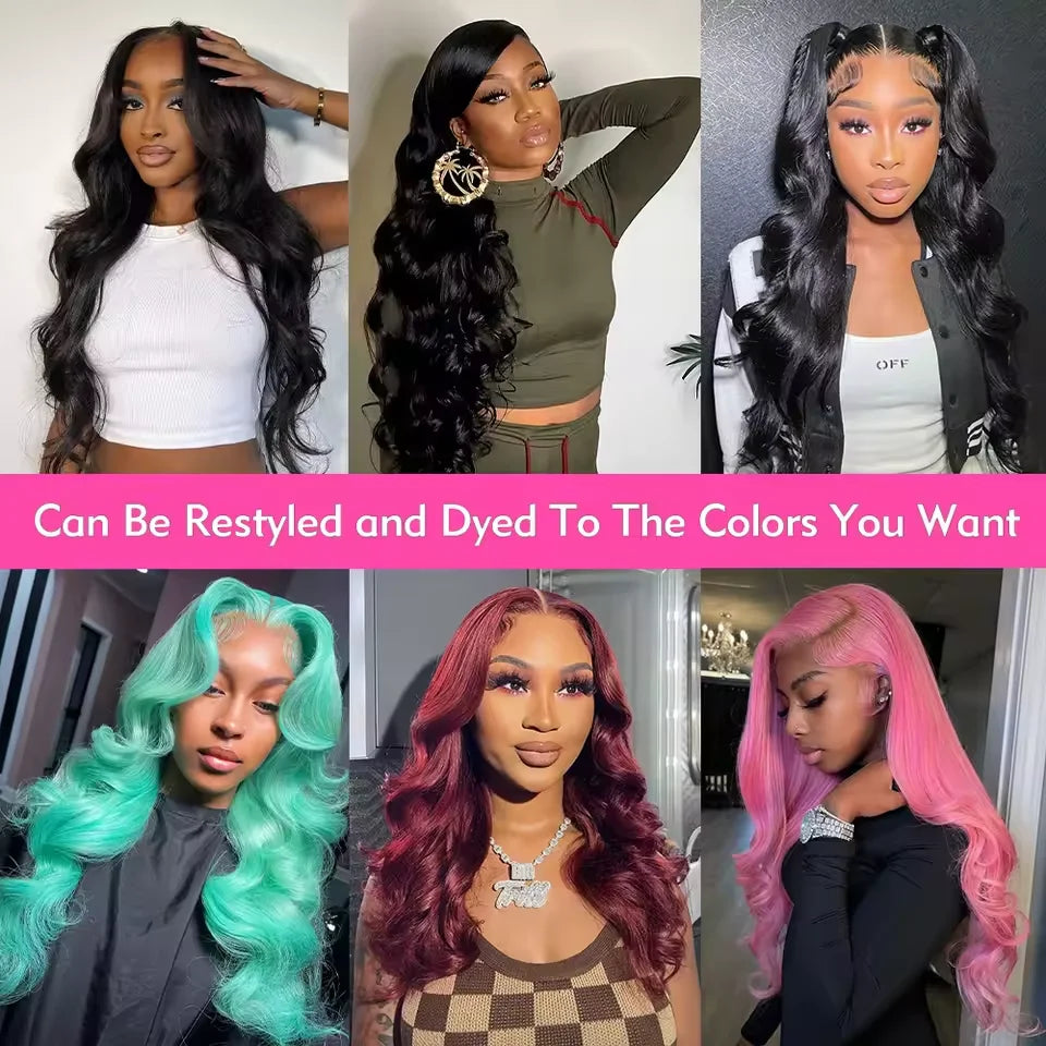 44 Inch Body Wave 13x6 Hd Transparent Lace Frontal Human Hair Wig 360 Brazilian Pre Plucked Lace For Women 13x4 Lace Front Wigs