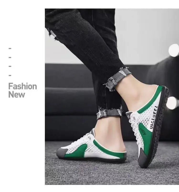 Men's Fashion Soft-soled Half Slippers Summer Men Trendy Bottom Casual Shoes Soft Sole Support Shoes Sneakers Zapatos De Hombre