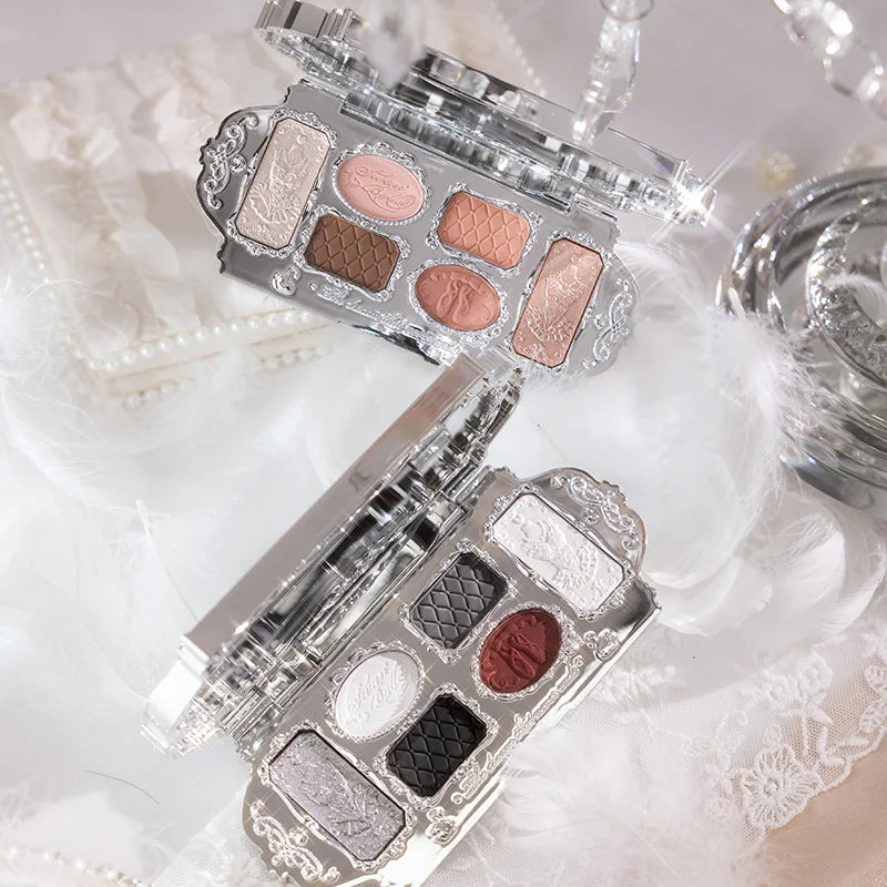 Flower Knows Swan Ballet Series Six-Color Makeup Palette Delicate Matte Glow Shimmer