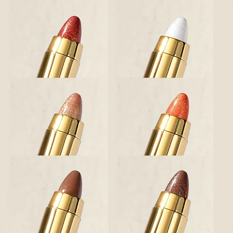 Waterproof Pearly Eyeshadow Pencil Stick 7 Colors Long Lasting Glitter Shimmer Eyeshadow Pen Eyeliner Stick Eyes Makeup Tools