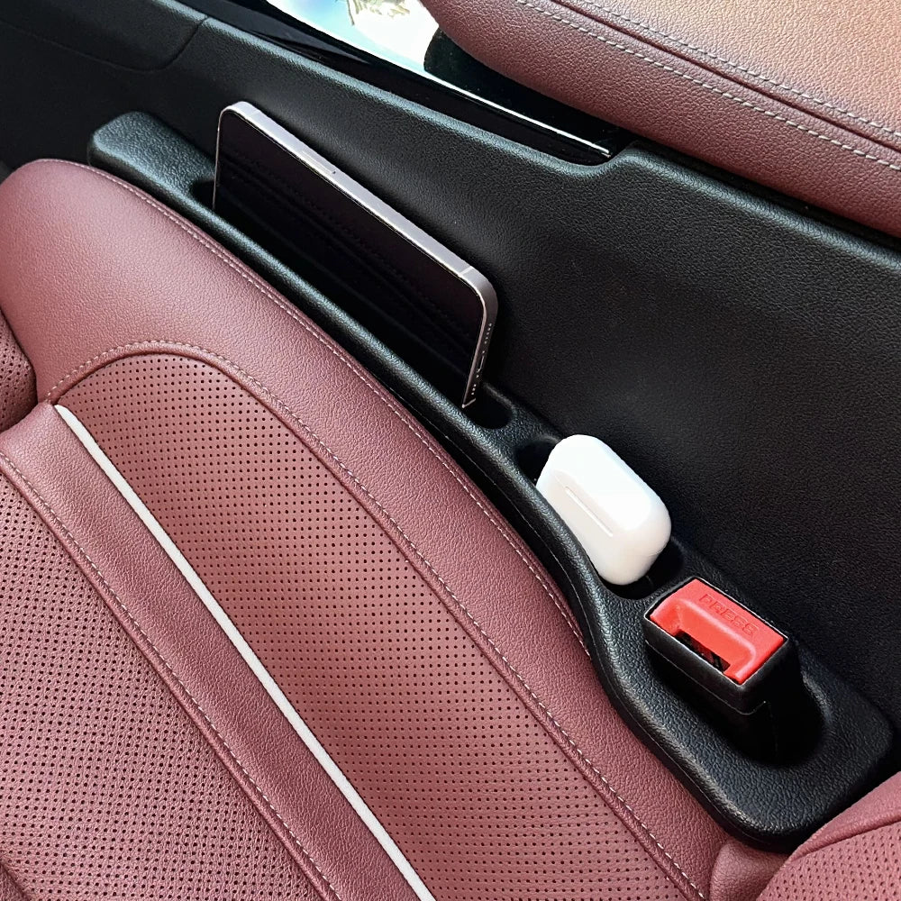 2PCS Black Car Seat Gap Filler Side Seam Plug Strip Leak-proof Filling Strip For All Car Model Wallet Phone Holder Accessories