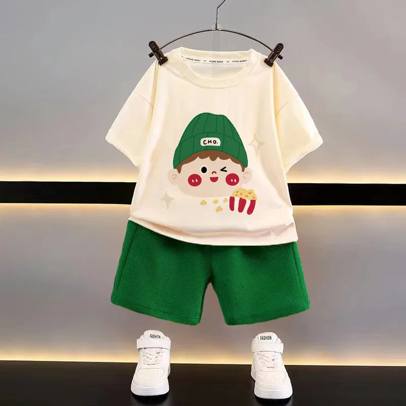 Baby Clothes Summer Children's Casual Sets Cute Fashion Suit Infants Tops and Shorts Two Piece Set