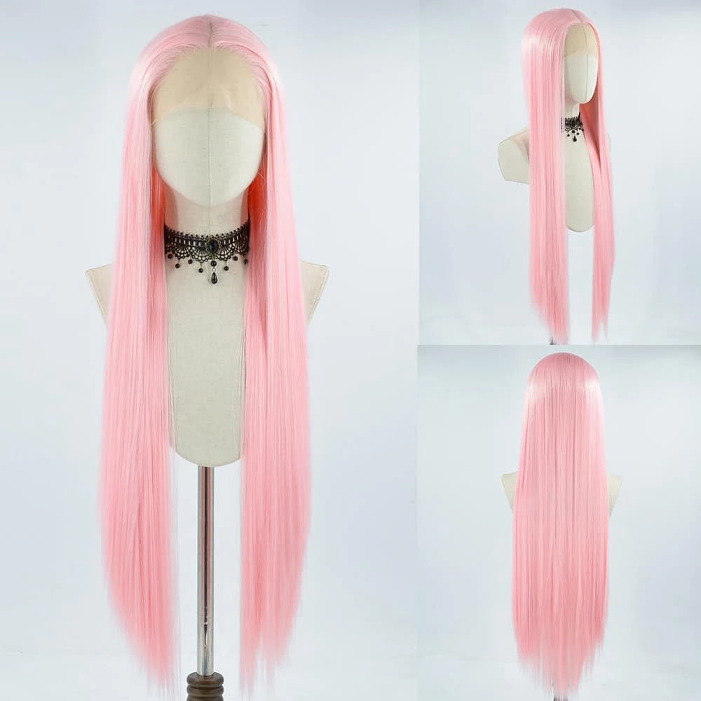 Charisma Synthetic Lace Front Wig Long Silky Straight Hair Heat Resistant Hair Synthetic Wigs For Women Ginger Blonde Wig